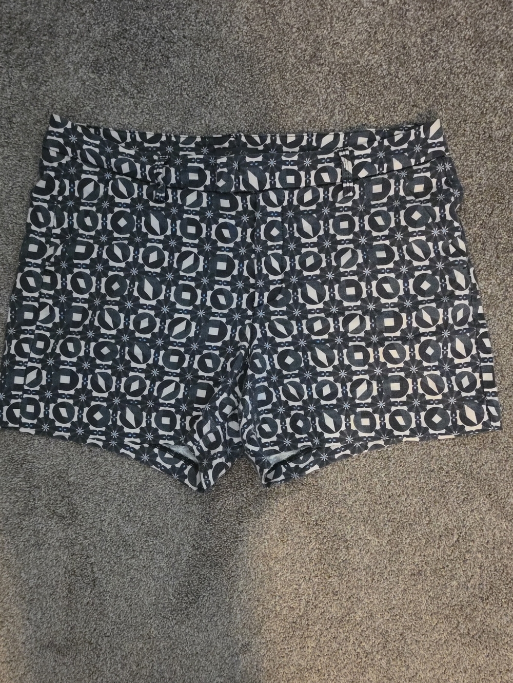 Level 99 Black & White Geometric Bike Shorts